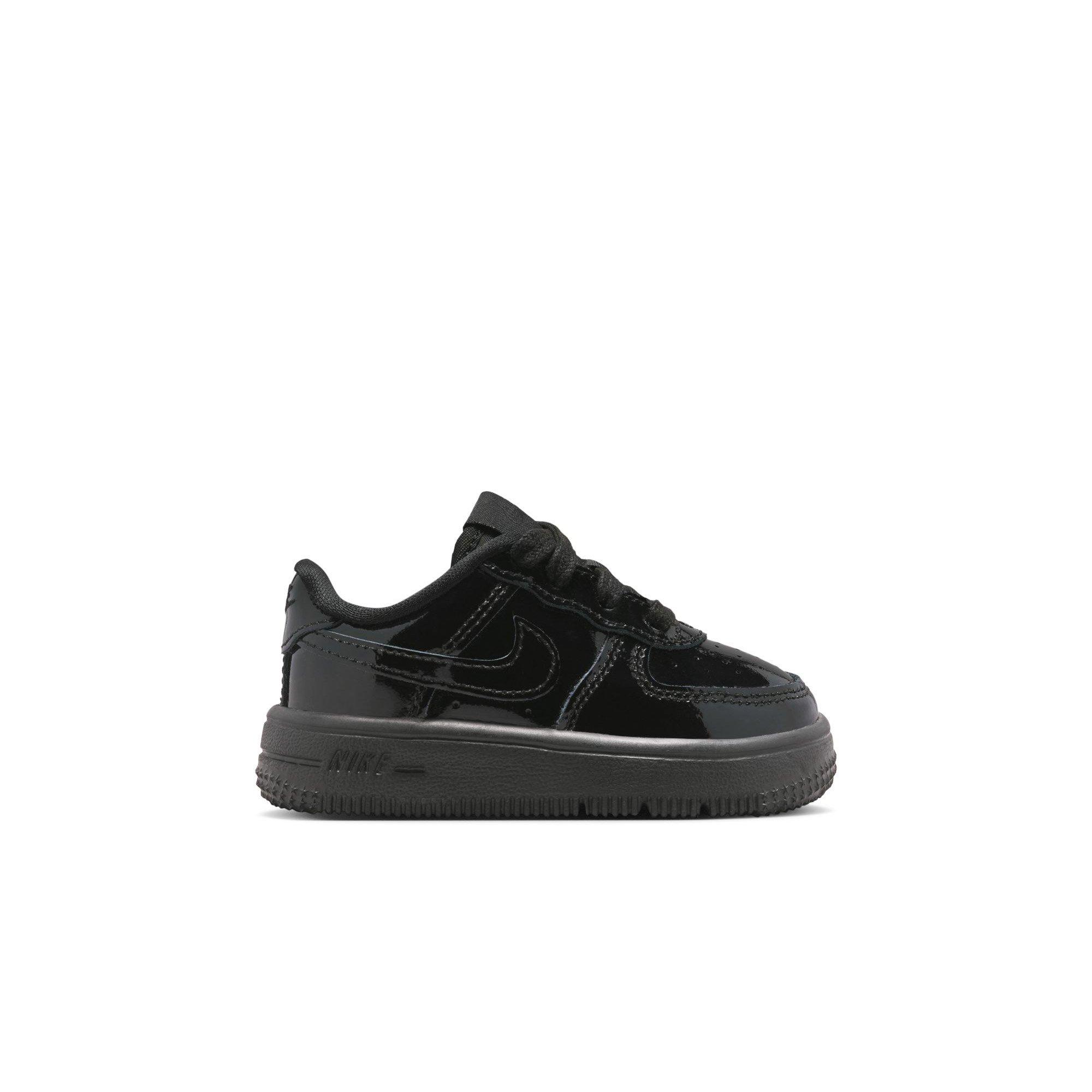 Nike Air Force 1 "Black Patent" Toddler Kids' Shoe - BLACK
